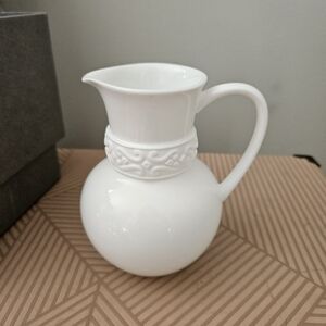 Katy Briscoe Small Pitcher White Bisque Bone China Neutral Home Decor Classic